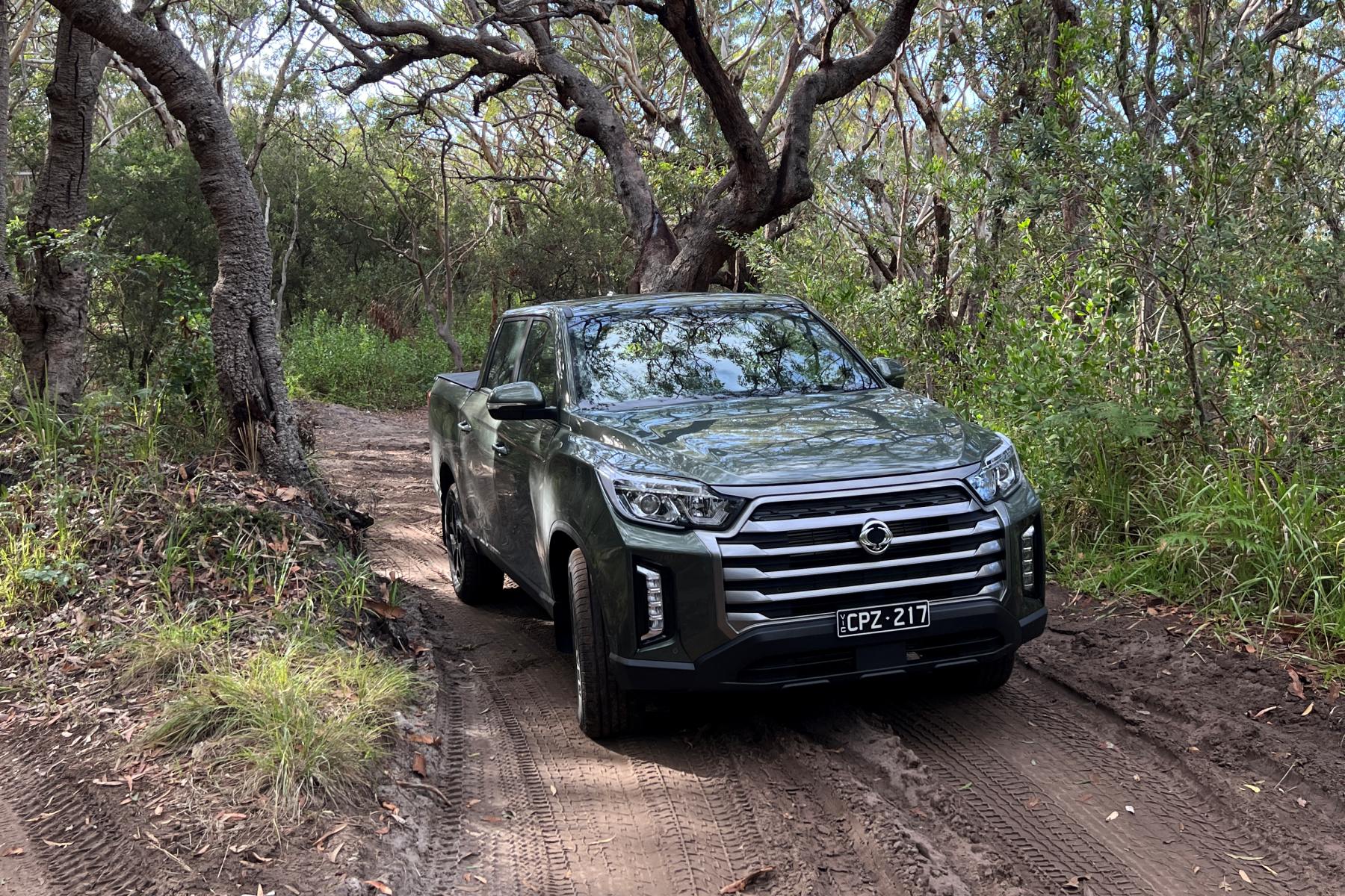 SsangYong Musso Adventure XLV Ute on sand trail