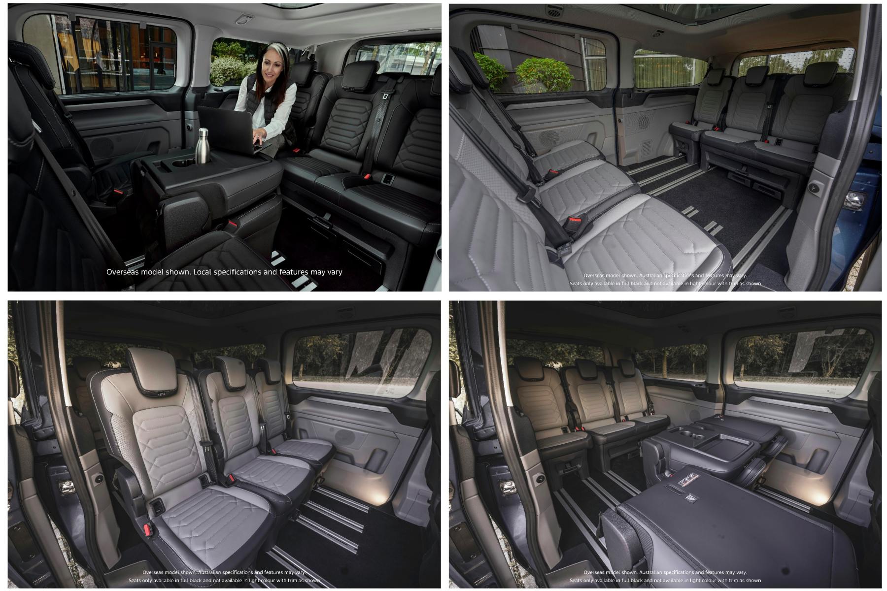 Ford Tourneo TitaniumX internal seat layout 4 pic collage