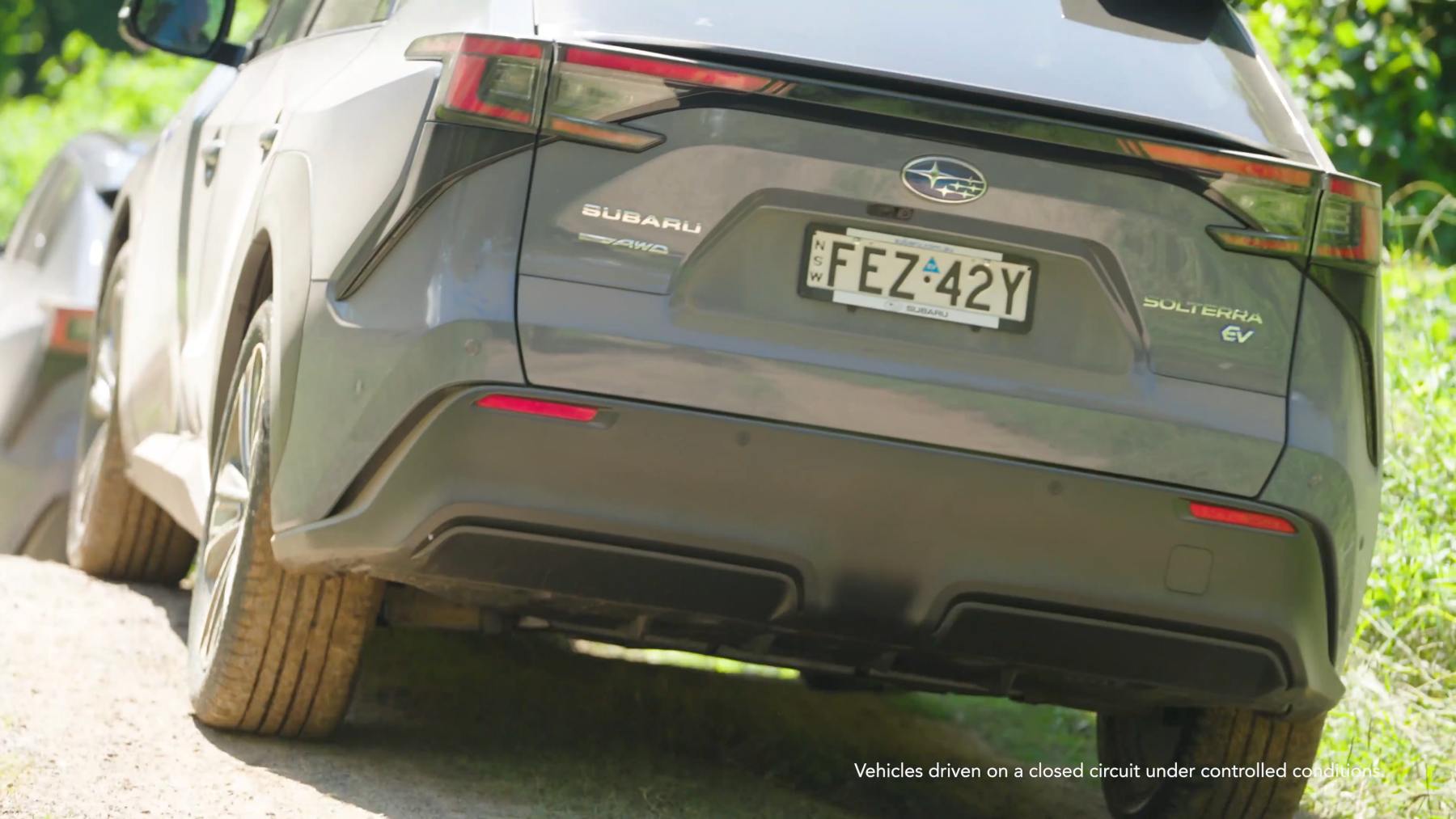 Subaru Solterra EV AWD Touring off road track driving 1