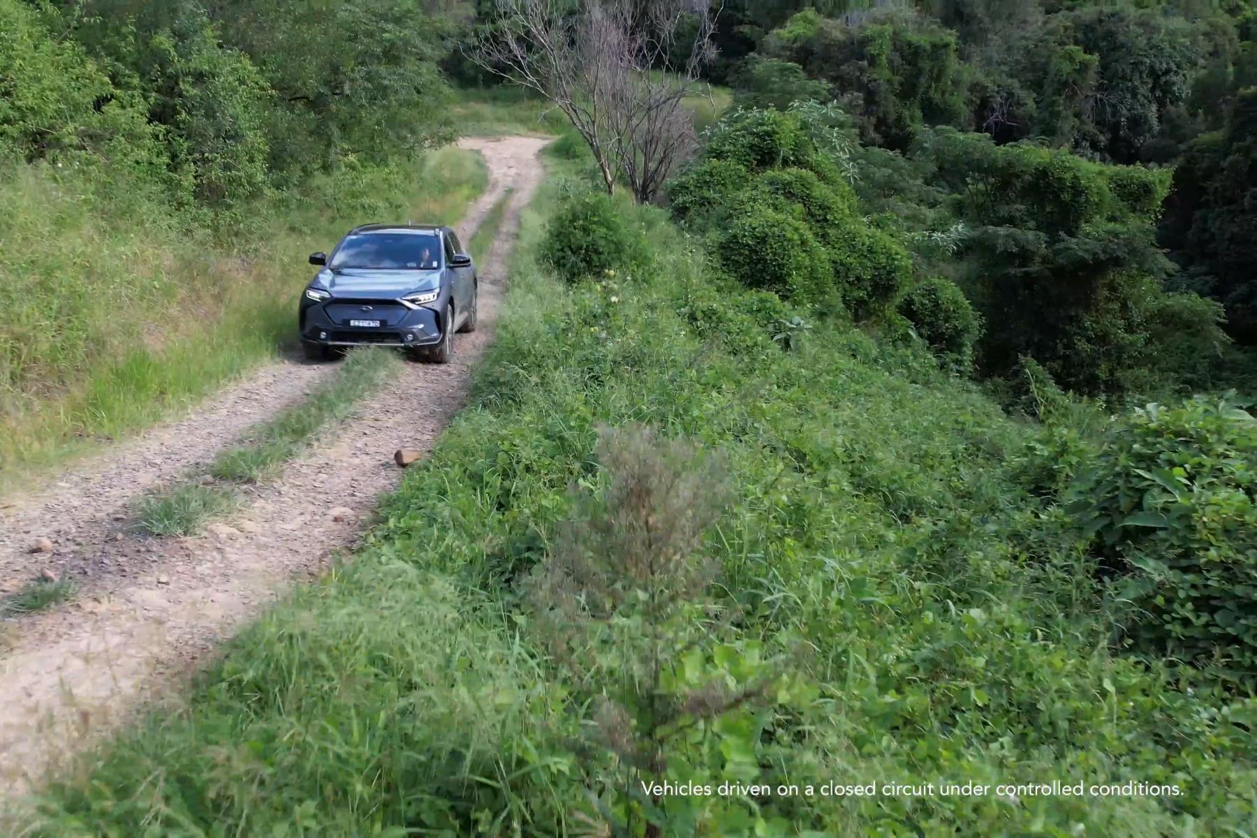Subaru Solterra EV AWD Touring off road track driving 5