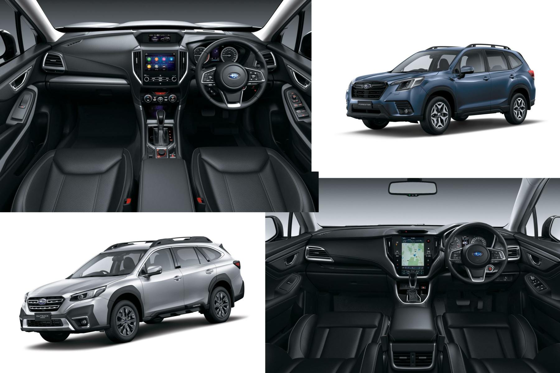 Subaru Outback and Forester special editions collage
