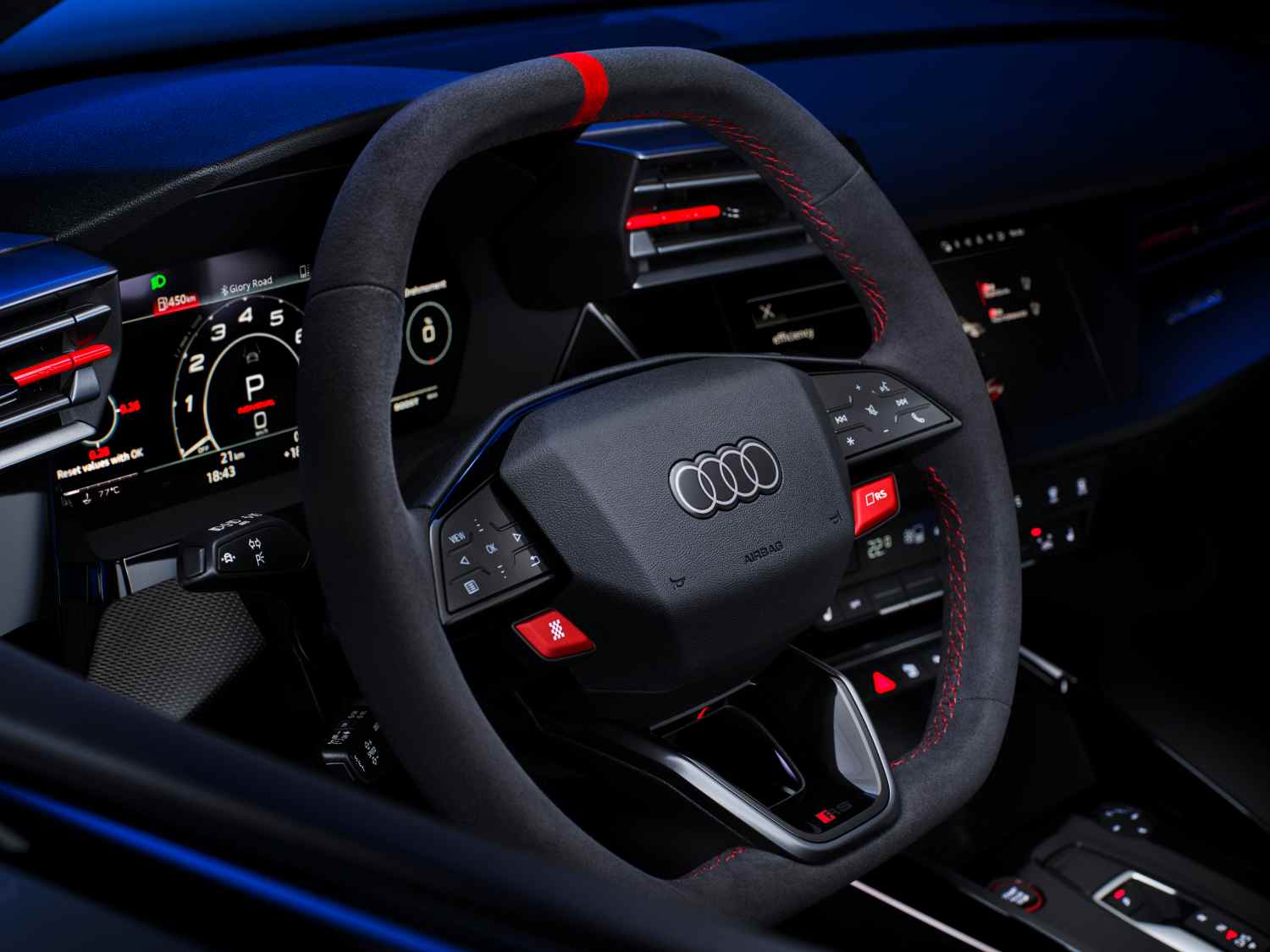 Audi RS 3 Sedan and Sportback interior front steering wheel 1